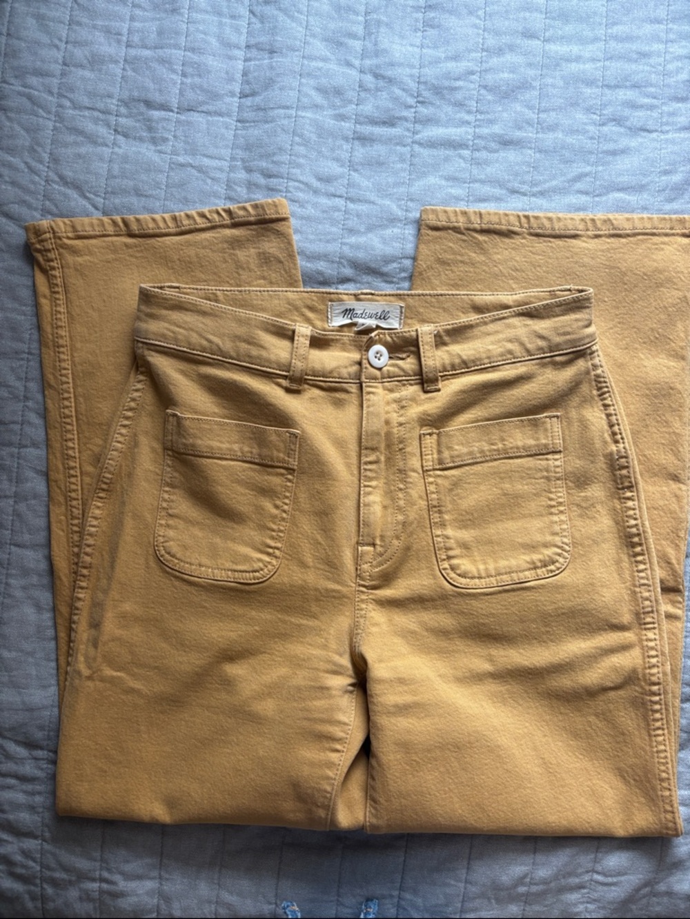 Madewell Wide-Leg Jeans in Mustard